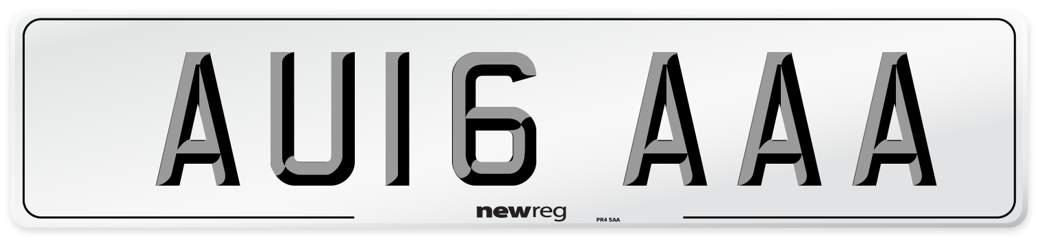 AU16 AAA Number Plate from New Reg